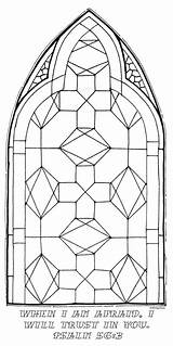Coloring Pages Geometric Stained Glass Afraid Psalm Trust Am When Will sketch template