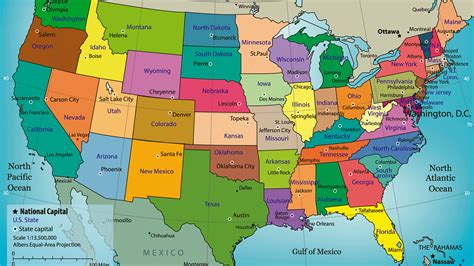 mapa político de estados unidos con nombres