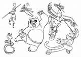 Panda Fu Kung Coloring Pages Colouring Printable Tigress Book Kungfu Kids Print Trailer Po Popular Ping sketch template