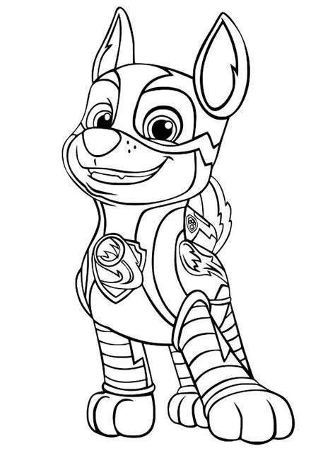 kids  funcom coloring page paw patrol mighty pups paw patrol chase