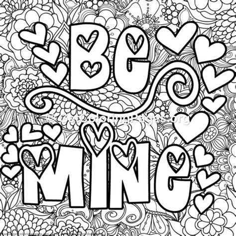 valentines lettering   coloring pages love coloring pages
