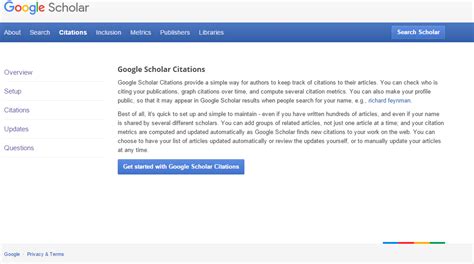 started scholarly publications creating  google scholar citations account