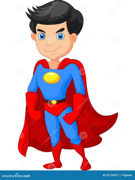 cartoon super hero boy posing stock vector illustration  streaking
