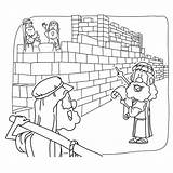 Nehemiah Coloring Pages Jerusalem Wall Bible Rebuilt Clipart Kids Crafts Rebuilding Walls Christian Rebuilds Activities Sheets Story Sunday School Church sketch template