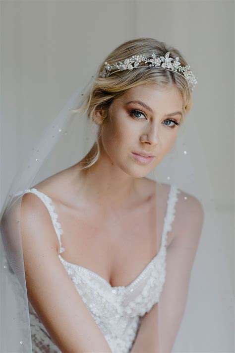 cashmere crystal wedding tiara  tania maras headpiece wedding