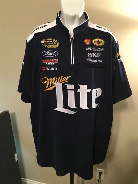 Brad Keselowski Miller Lite Beer 2015 Crew Shirt Penske Racing Nascar