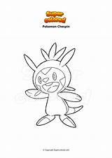 Pokemon Ausmalbild Cottonee Chespin Dibujo Supercolored Lairon sketch template