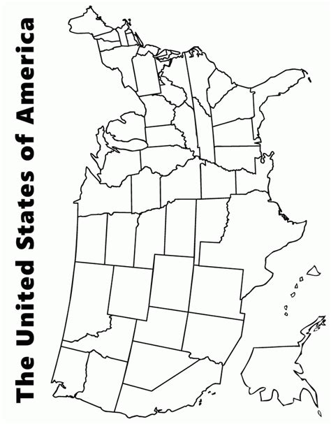 map   united states coloring page   map
