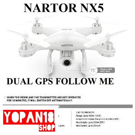 jual rc drone gps kamera nartor nx wifi fpv p hd camera dual gps follow  mjx bw kiiller
