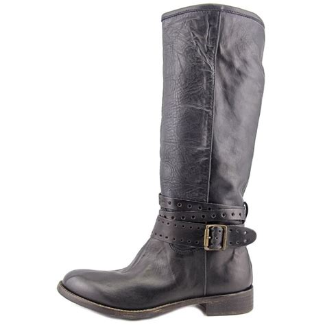 cavallini  women leather black mid calf boot boots