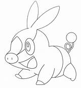 Tepig Coloring Pages Pokemon Template sketch template
