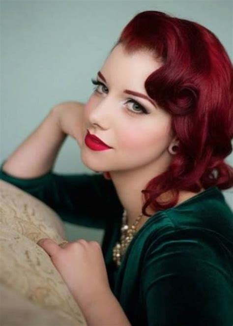 rockabilly red love love this hair color hair and makeup rockabilly hair hair styles hair