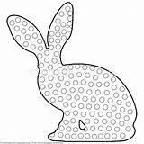 Dot Painting Rabbit Coloring Pages sketch template