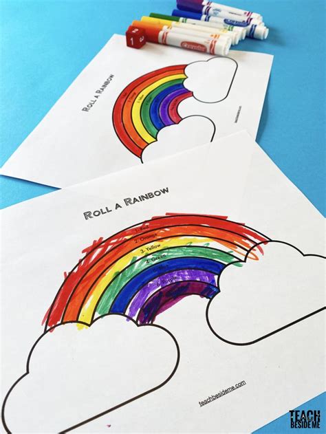 roll  rainbow preschool math game preschool math games rainbow