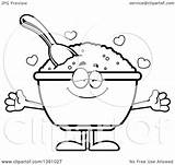 Oats Oatmeal Template Clipart Bowl Coloring Pages Cartoon sketch template