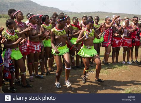 Zulu Reed Dance At Enyokeni Palace Nongoma South Africa