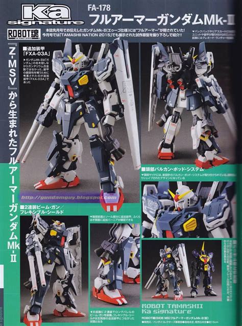 robot spirits  ka signature full armor gundam mk ii  images release info gundam