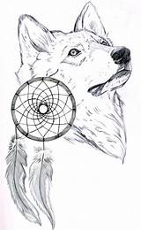 Catcher Wolves Dreamcatcher Ulve Catchers Tegninger Lobos Loup Template Dyr Faciles Becuo Depuis sketch template