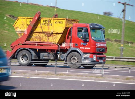 skip lorry  res stock photography  images alamy