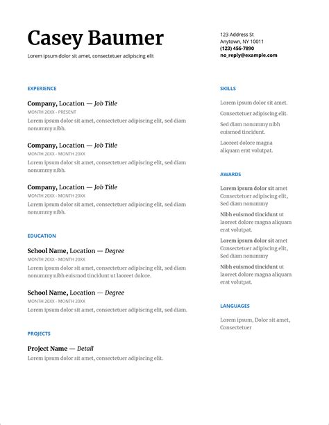 modern resume cv templates minimalist simple clean design