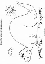 Spikes Stegosaurus Designlooter Zapisano Printablecolouringpages sketch template