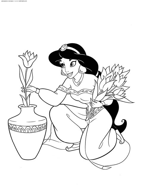 coloring pages aladdin princess jasmine disney coloring pages