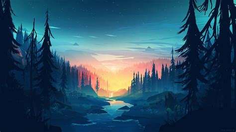 scenery night digital art wallpapers wallpaper cave