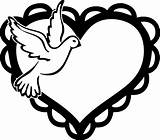 Clipart Dove Outline Doves Heart Clip Template Cliparts Library Clipartbest Hostted Designs sketch template
