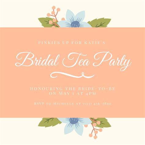 design your own bridal shower invitations canva