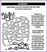 Moses Bible Maze Kids Land Promised Activities Mazes Sunday School Christian Israelites Biblewise Activity Pharaoh Pages Korner Exodus Games Coloring sketch template