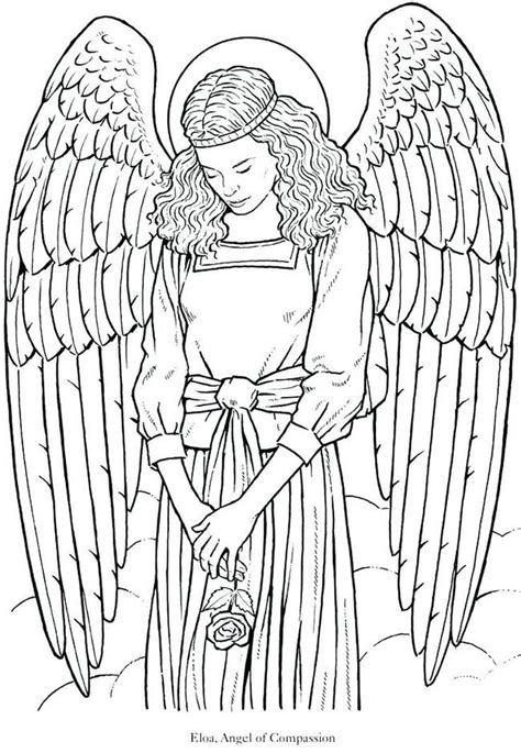 angel coloring pages  adults rosendo bock
