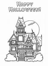 Coloring Haunted House Halloween Pages Mansion Kids Printable Houses Luigi Cartoon Print Color Architecture Online Big Template Mansions Colouring Reading sketch template