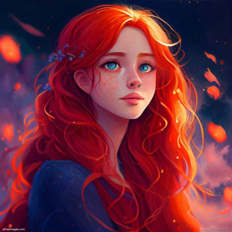 redhead girl generated with midjourney ai ai generated free images