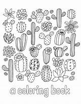 Cactus Coloring Succulent Succulents Doodle Drawing Book Pages Drawings Adult Doodles Cute Cacti Digital Books Journal Visit Bullet Little Choose sketch template