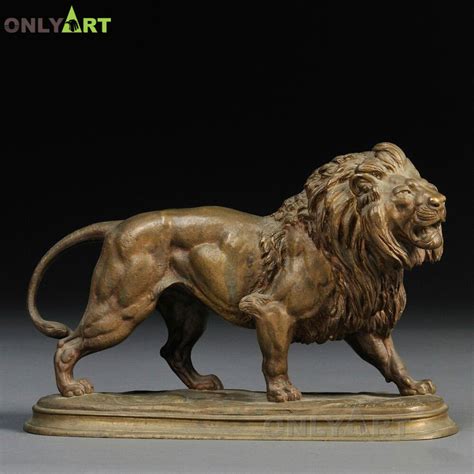 african wild lion figurine bronze lion statue  home decor oal