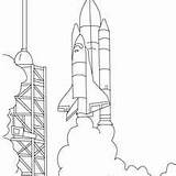 Cohete Saturn Shuttle Rakete Ausmalbild Hellokids Vehiculos Raumschiff Espacial Cohetes Despegue sketch template