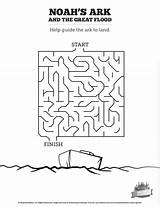 Bible Mazes Noah Ark Solomon Wisdom Flood Story Maze sketch template