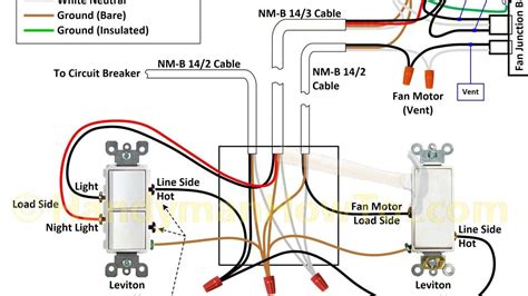 wiring diagram bathroom light  exhaust fan