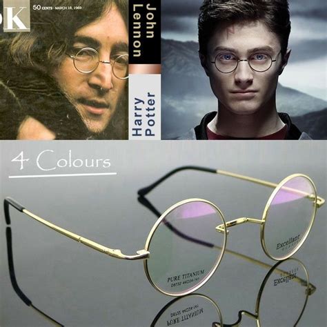 harry potter glasses round titanium mens eyewear john lennon vintage