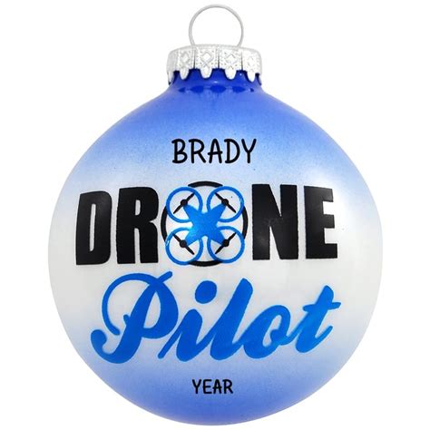 personalized drone pilot glass ball ornament personalized ornaments