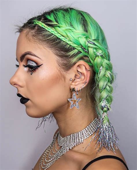 Sparkly Nye Hair Inspiration I Got These Silver Tinsel Strands From The