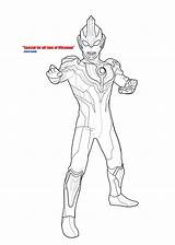 Ultraman Ginga Mewarnai Dd sketch template
