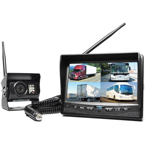 rear view safety digital wireless quad camera system rvs cw cam