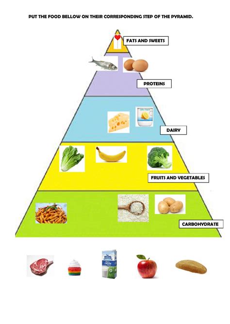 food pyramid worksheets