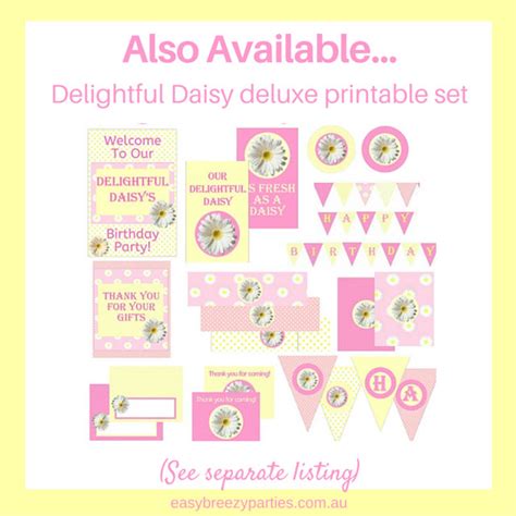 delightful daisy digital printable invitation perfect for etsy