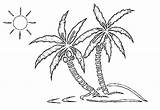 Palmier Palmeras Playa Coloriage Cocotier Plage Palmiers Coloriages Dessin Palmer Cocotero Kelapa Colorier Imprimer Imprimir Pokok Marchand sketch template