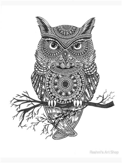 mandala tattoo design mandalatattoo owl artwork owls drawing owl