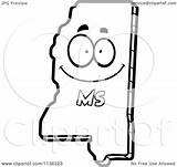 Mississippi State Coloring Clipart Cartoon Outlined Character Happy Vector Cory Thoman Mad Pages Printable 2021 Getcolorings Clipartof sketch template