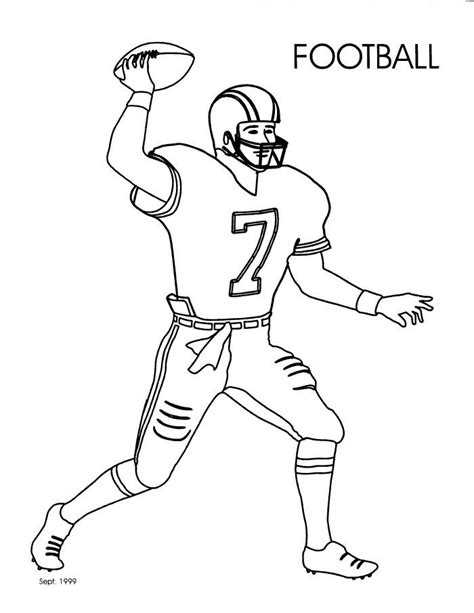 coloring pages football player football coloring pages sports