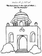 Colouring Masjid Mosque Pages Colour Children Islam Mission Contact Missionislam Kidsclub sketch template